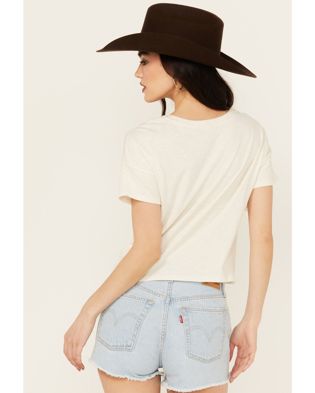 Image #4 - Shyanne Women's Tie-Front Short Sleeve Graphic Tee, Cream, hi-res