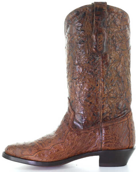 Image #3 - Corral Men's Exotic Ostrich Western Boots - Round Toe, Cognac, hi-res