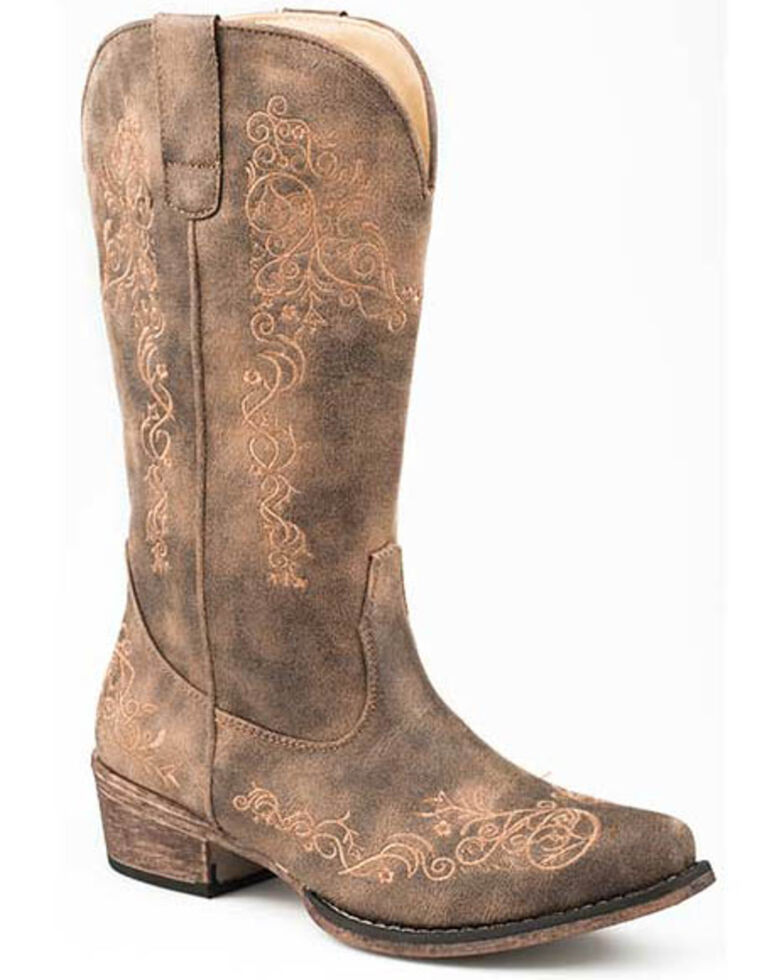 Roper Women's Vintage Brown Western Boots - Snip Toe, Brown, hi-res