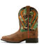 Image #2 - Ariat Boys' Quickdraw VentTek Camo Western Boots - Broad Square Toe, Tan, hi-res