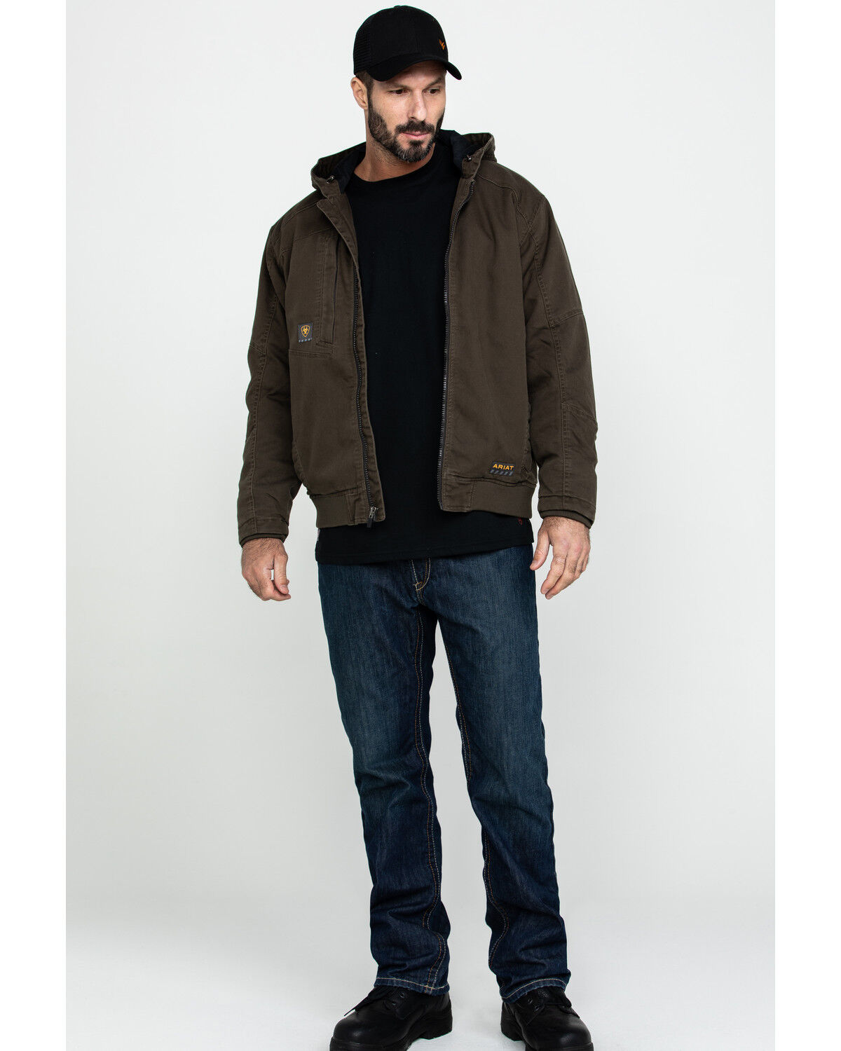 Image #6 - Ariat Men's Wren Rebar Washed Dura Canvas Insulated Work Coat - Big & Tall, Loden, hi-res