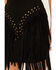 Image #2 - Vocal Women's Studded Fringe Skirt, Black, hi-res