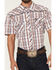 Image #3 - Cowboy Hardware Men's Austin Plaid Print Short Sleeve Snap Western Shirt, Orange, hi-res