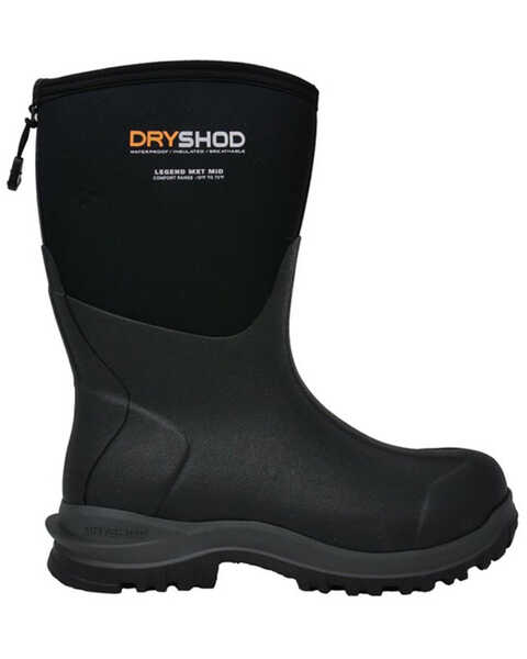 Image #2 - Dryshod Men's Legend MXT Rubber Boots - Round Toe, Black, hi-res