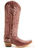 Image #2 - Circle G Women's Embroidered Tall Western Boots - Snip Toe, Pink, hi-res