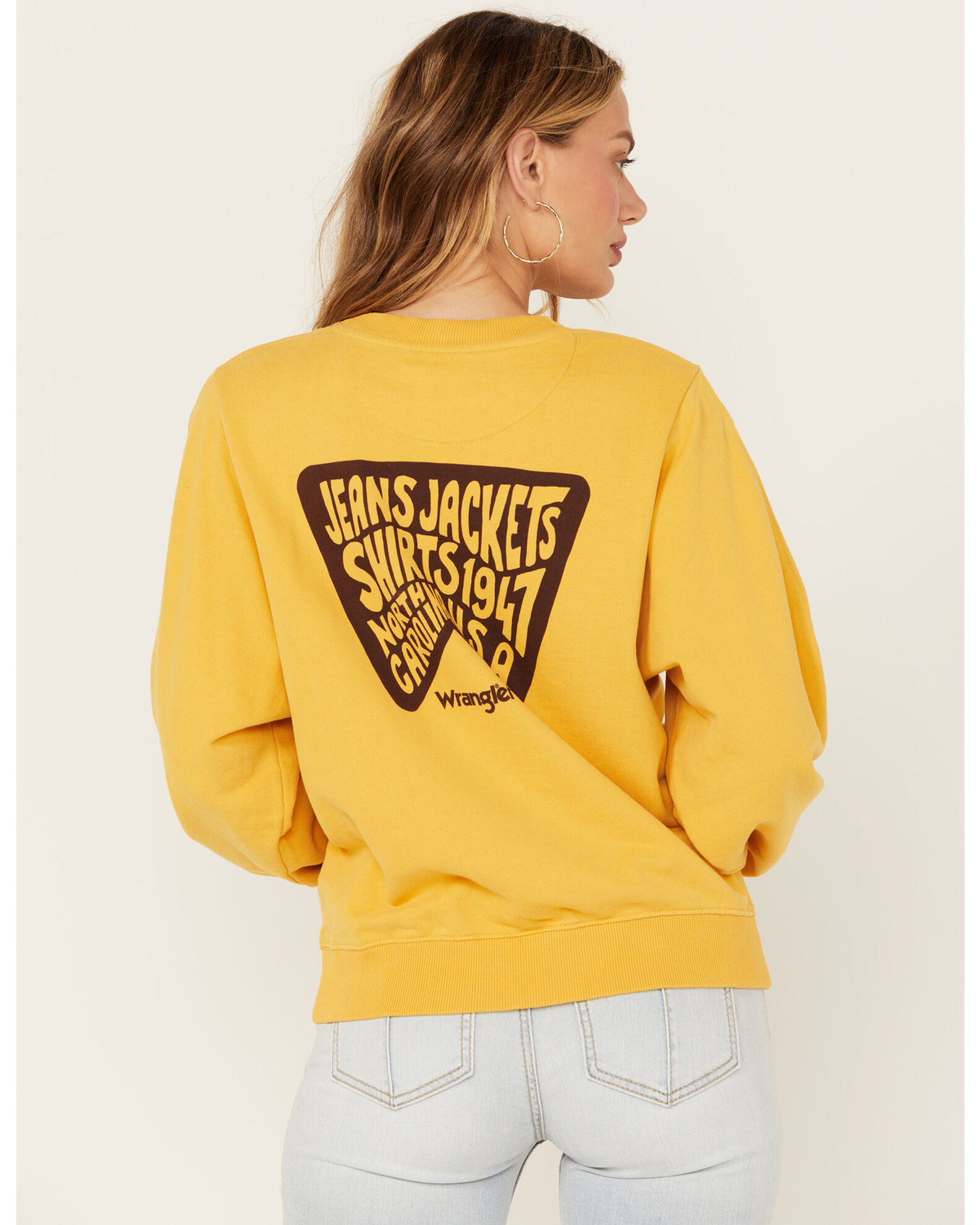 Wrangler yellow sweatshirt hotsell