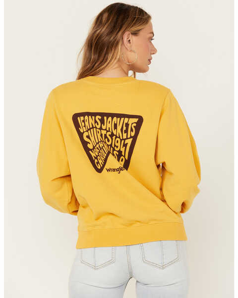 Wrangler Women's Logo Crew Neck Sweatshirt , Yellow, hi-res