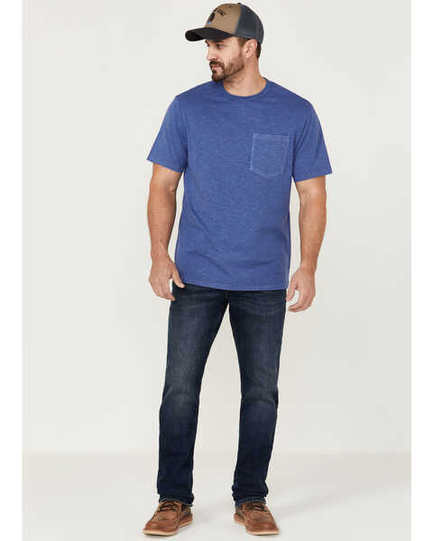Image #2 - Brothers and Sons Men's Solid Basic Short Sleeve Pocket T-Shirt, Blue, hi-res