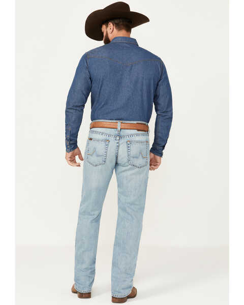 Image #3 - Ariat Men's M4 Cruz Austin Light Wash Relaxed Straight Rigid Jeans, Light Wash, hi-res