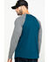 Hawx Men's Charcoal Baseball Raglan Crew Long Sleeve Work Shirt, Charcoal, hi-res