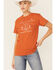 Image #1 - Wondery Women's Rust Desert Bound Steer Head Graphic Tee , Rust Copper, hi-res