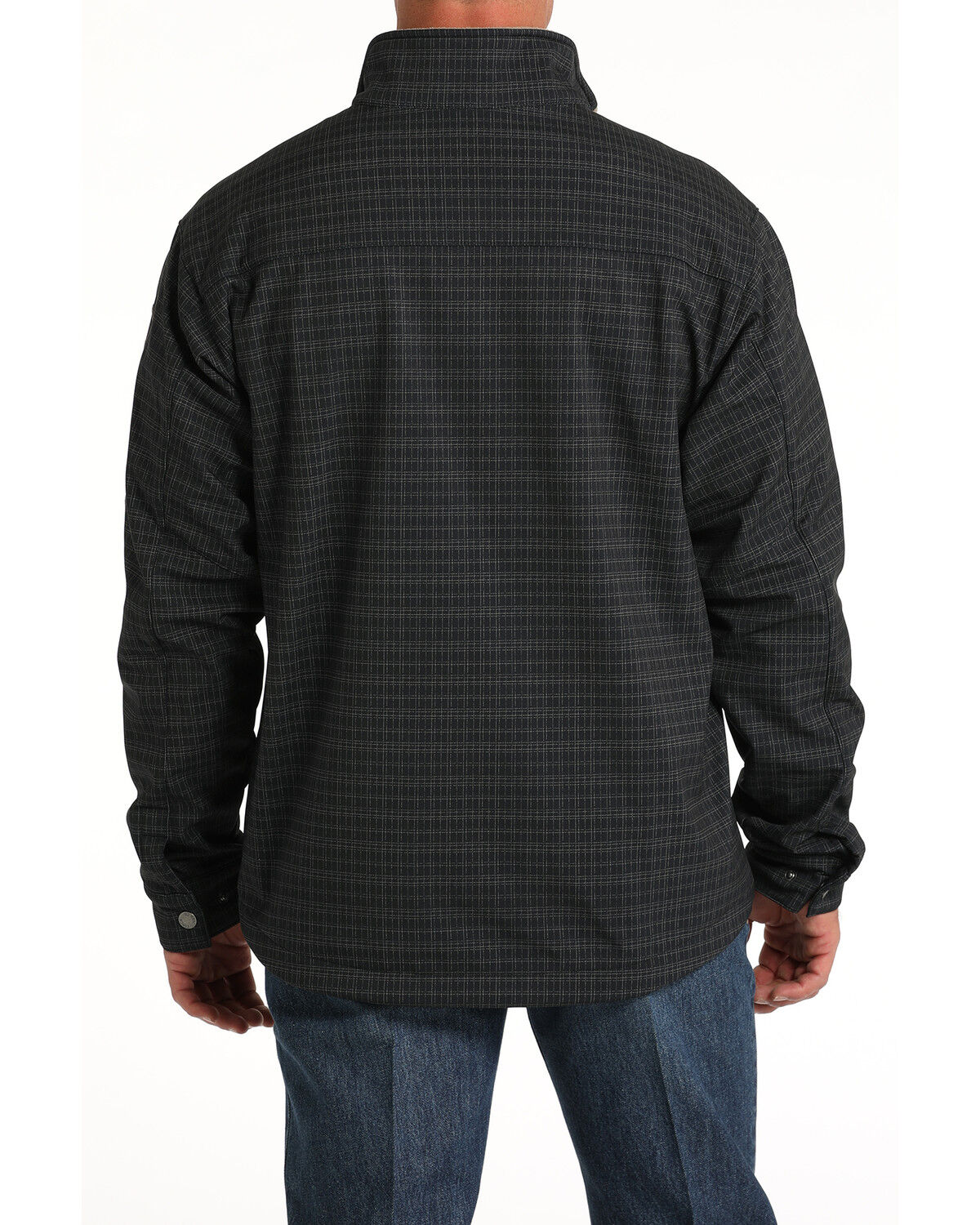 Image #3 - Cinch Men's Solid Logo Bonded Softshell Jacket - Big, Navy, hi-res