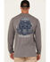 Image #1 - Hawx Men's Roughneck Long Sleeve Graphic Work T-Shirt, Medium Grey, hi-res