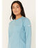 Image #2 - Ariat Women's FR Air Henley Long Sleeve Work Shirt, Blue, hi-res