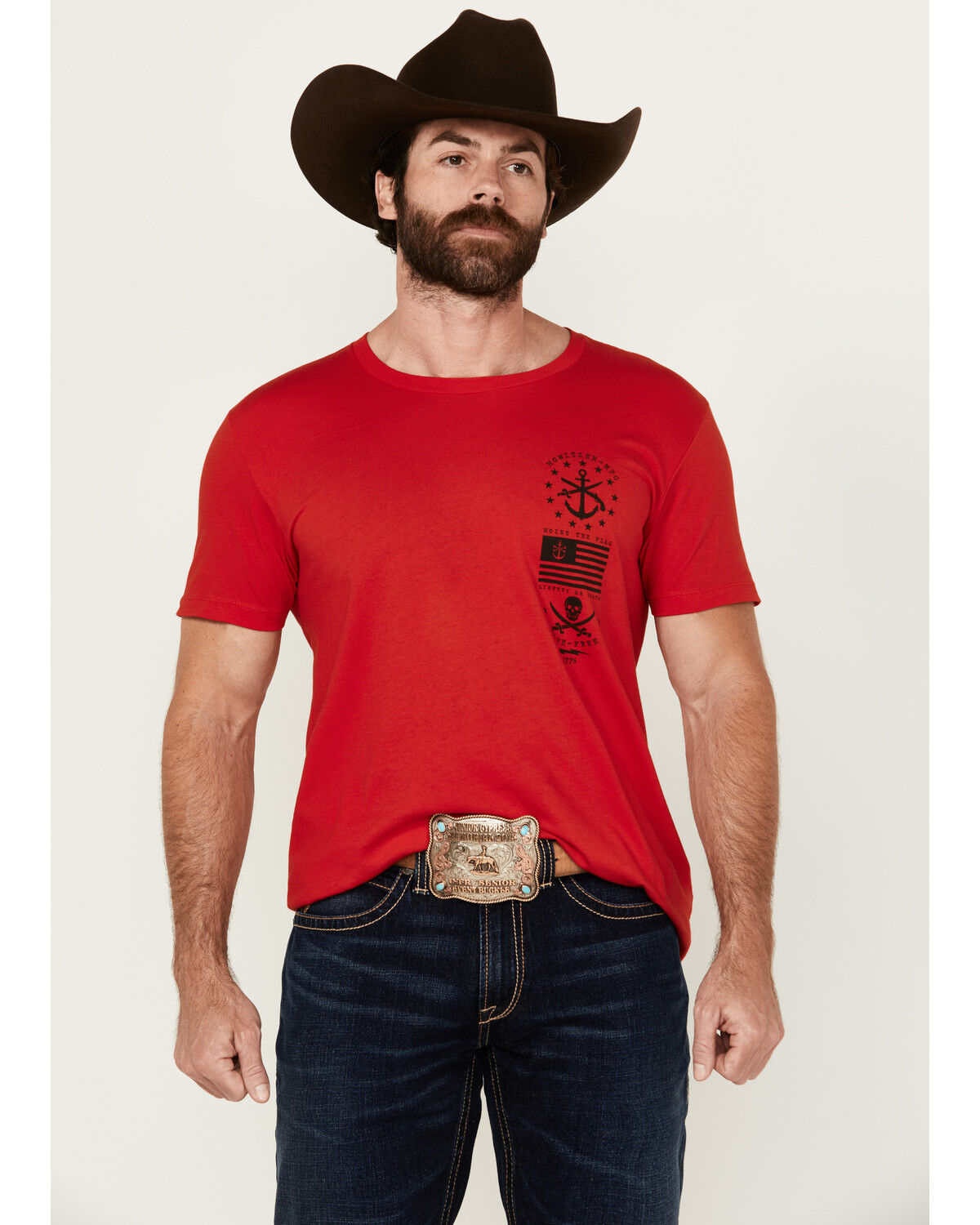 Image #2 - Howizter Men's Hoist The Flag Short Sleeve Graphic T-Shirt, , hi-res