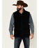 Image #1 - Cody James Men's Mesa Quilted Snap-Front Sherpa Vest, Black, hi-res