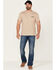 Image #2 - Wrangler Men's Heathered Yellowstone Dutton Ranch Logo Graphic T-Shirt, Tan, hi-res