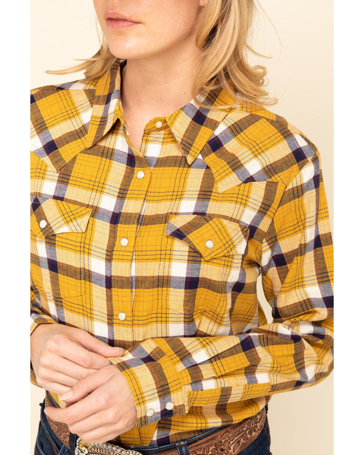 Mustard Boyfriend Flannel Shirt 