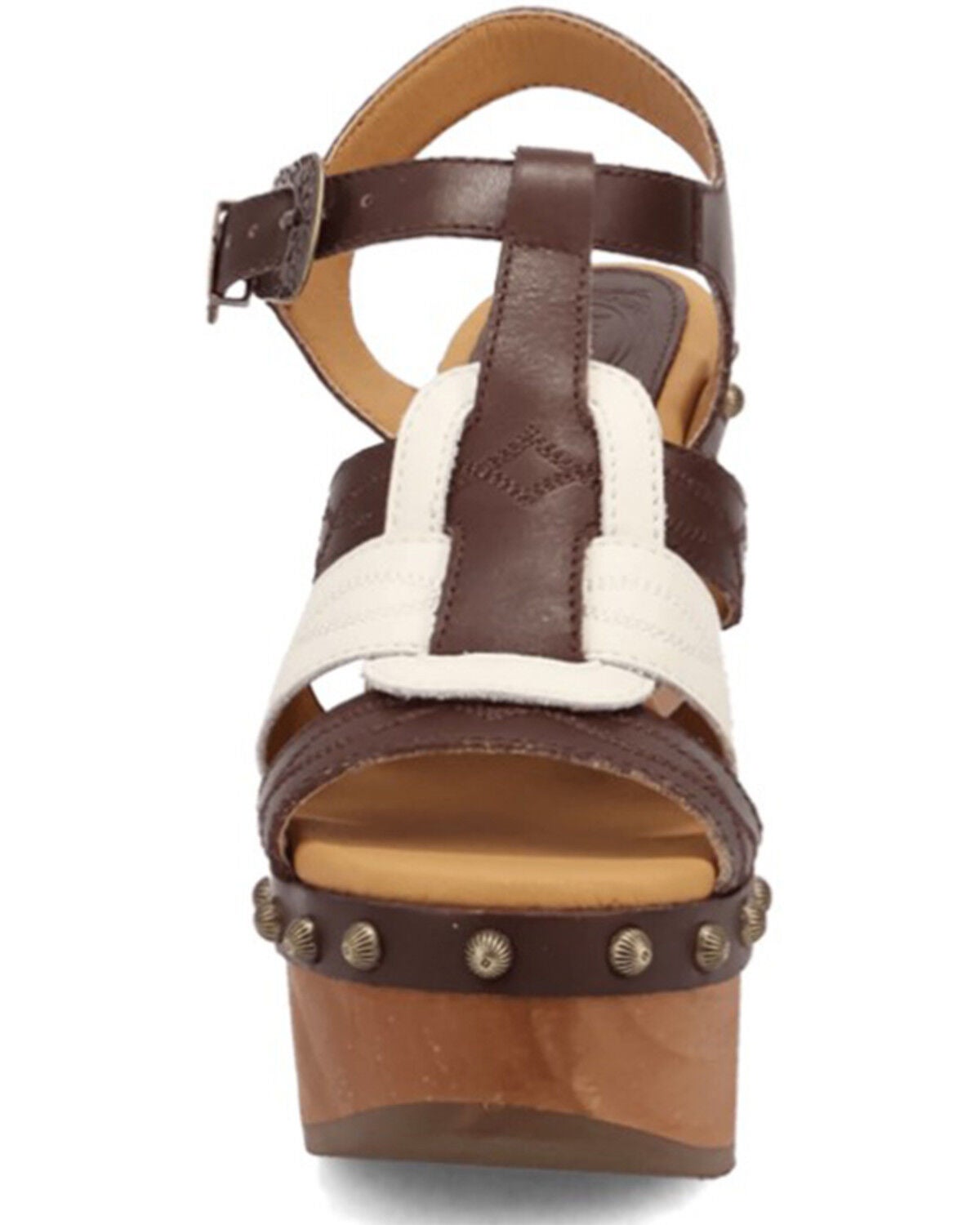 Image #4 - Dingo Women's Cosmo Wooden Sandals, Brown, hi-res
