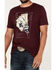 Cody James Hand Cards Graphic T-Shirt, Burgundy, hi-res