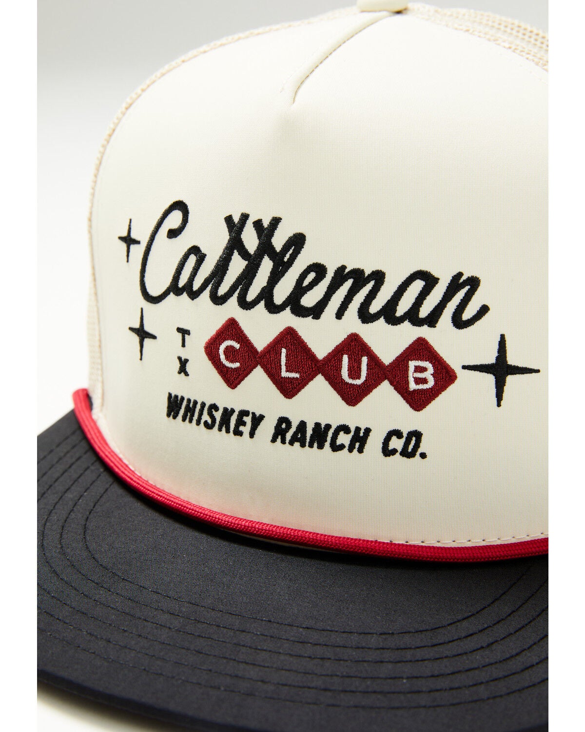 Image #3 - Whiskey Bent Men's The Vegas Cattleman Club Ball Cap, Cream/blue, hi-res