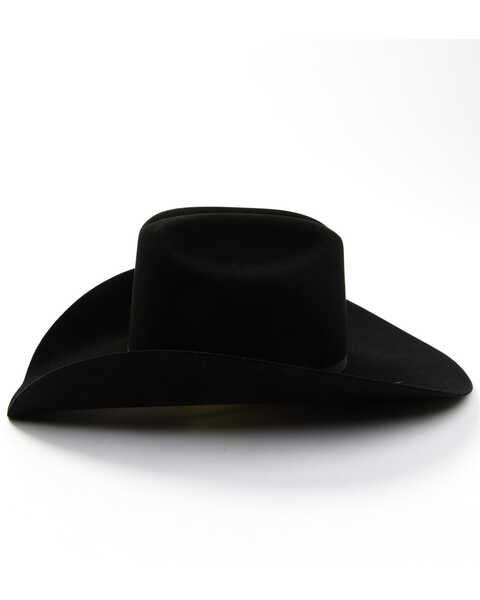 Serratelli Men's 5X Cattleman Two Ply Ribbon Band Felt Western Hat , Black, hi-res