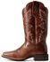 Ariat Women's Breakout Rustic Western Boots - Wide Square Toe, Brown, hi-res