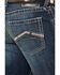 Image #3 - Ariat Men's M5 Ford Remming Dark Wash Stretch Straight Leg Jeans, Blue, hi-res