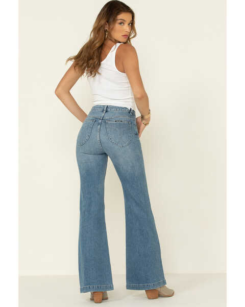 Image #5 - Rolla's Women's Medium East Coast Flare Jeans , Blue, hi-res
