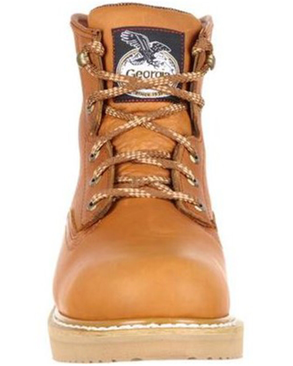 Image #4 - Georgia Boot Men's 6" Barracuda Gold Wedge Work Boots - Steel Toe, Brown, hi-res