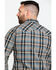 Image #5 - Rock & Roll Denim Men's Plaid Print Long Sleeve Snap Western Shirt, Teal, hi-res