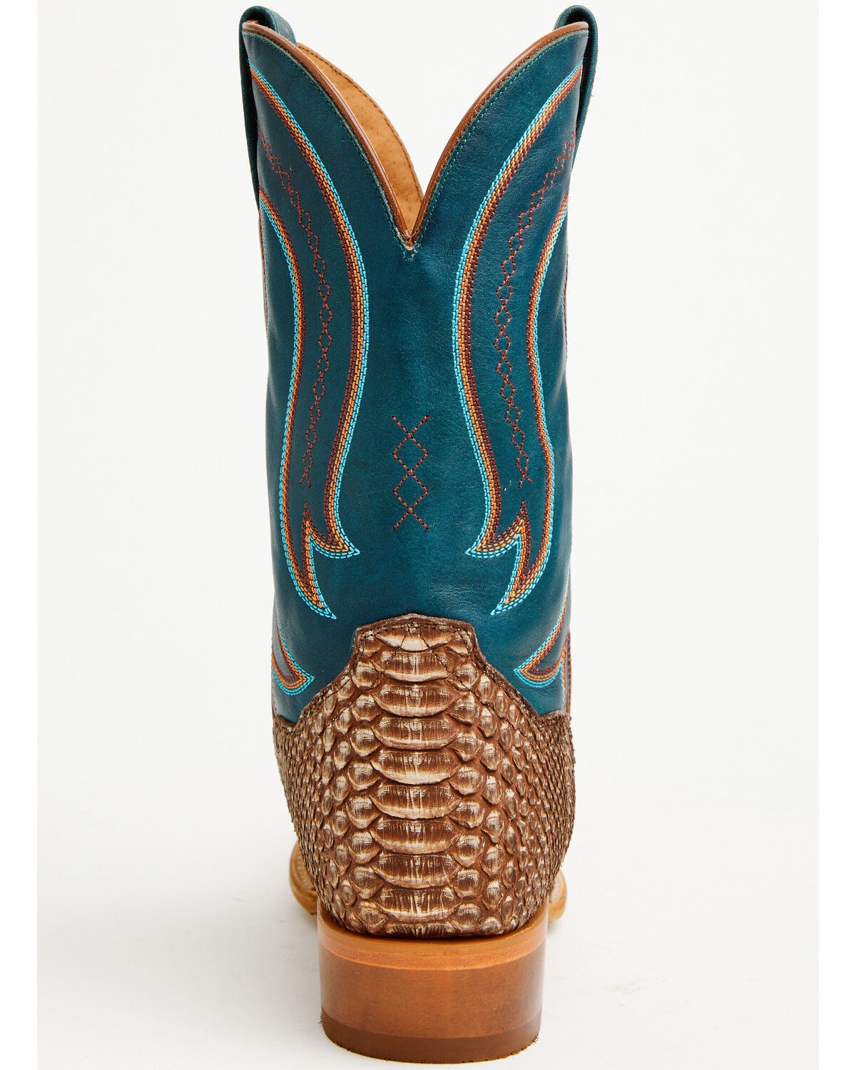 Image #5 - Dan Post Men's Exotic Python Belly Western Boots - Snip Toe, Brown, hi-res