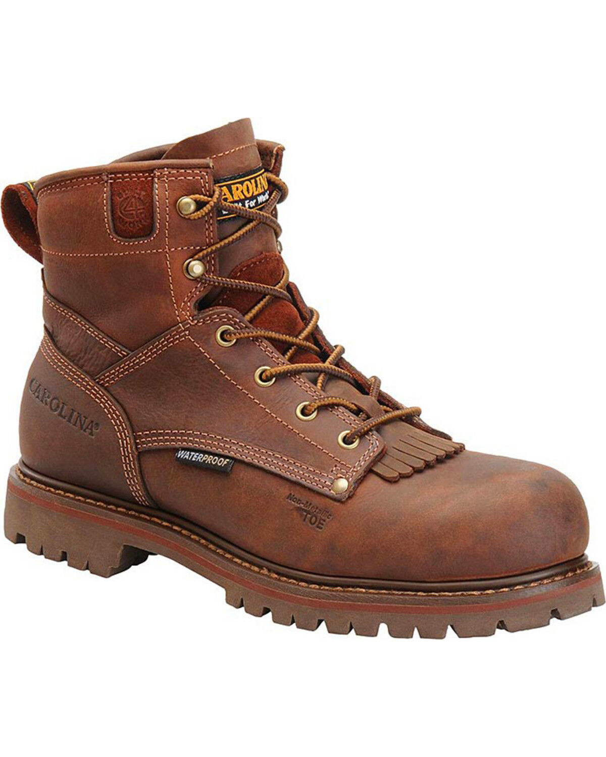 Image #1 - Carolina Men's 6" Waterproof Work Boots, , hi-res