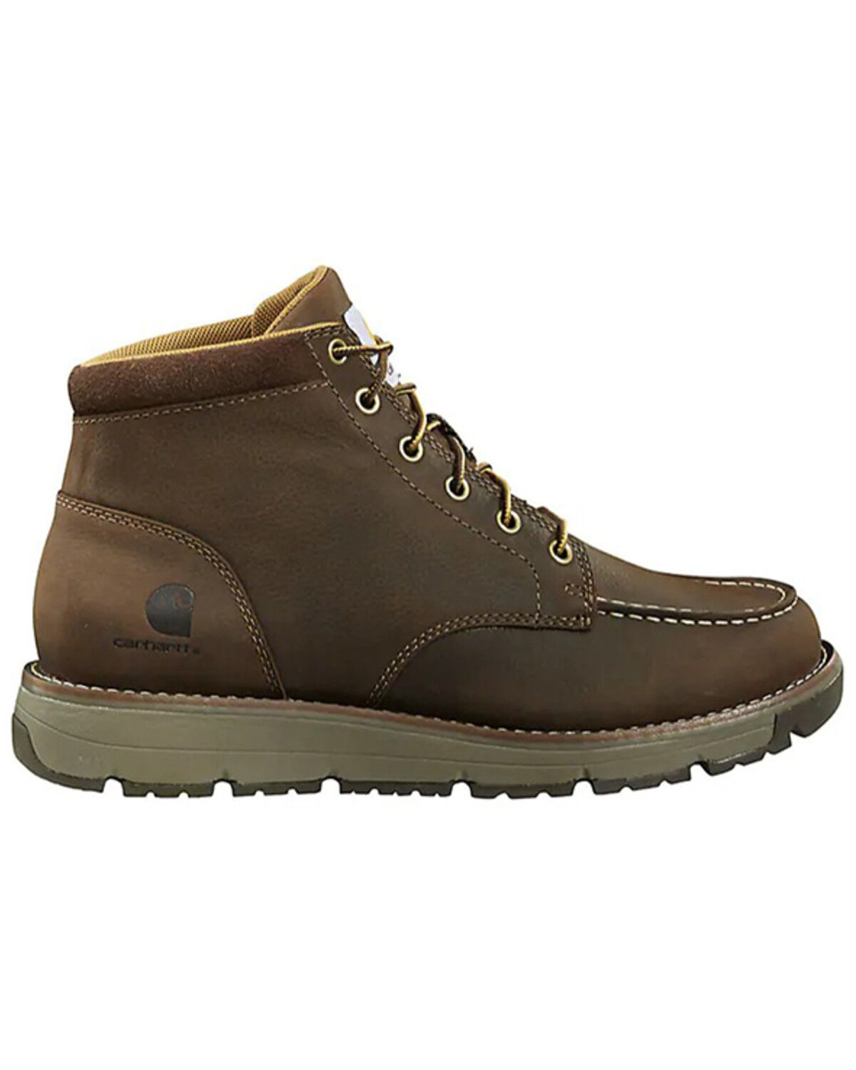 Image #2 - Carhartt Men's Millbrook 5" Work Boots - Moc Toe, Brown, hi-res