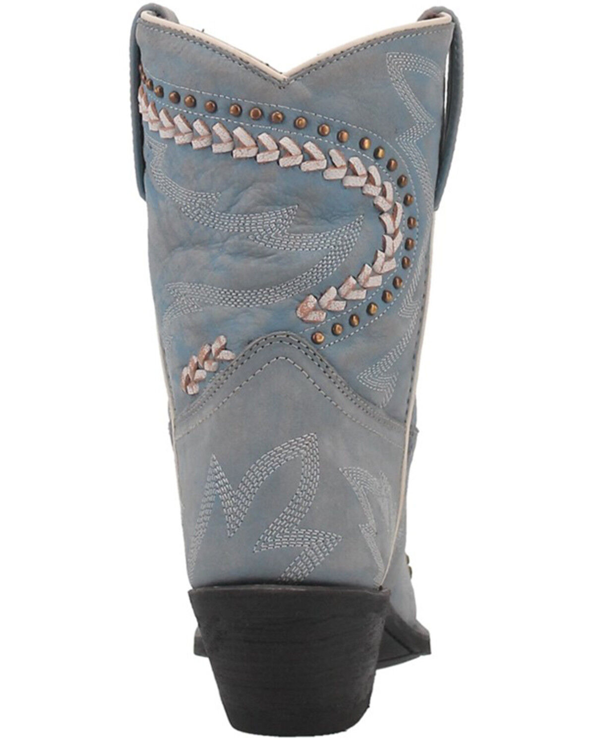 Image #5 - Laredo Women's Fancy Leather Western Boot - Snip Toe, Light Blue, hi-res