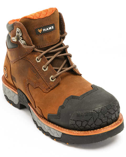 Hawx Men's 6" Legion Work Boots - Composite Toe, Brown, hi-res