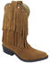 Image #1 - Smoky Mountain Girls' Wisteria Western Boots - Medium Toe, Brown, hi-res