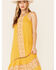 Miss Me Women's Mustard Crochet Midi Dress , Dark Yellow, hi-res