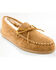 Minnetonka Men's Sheepskin Hardsole Moccasins - Extended Sizes, Tan, hi-res