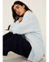 Image #2 - Ashley Women's Corduroy Sherpa Jacket, Blue, hi-res