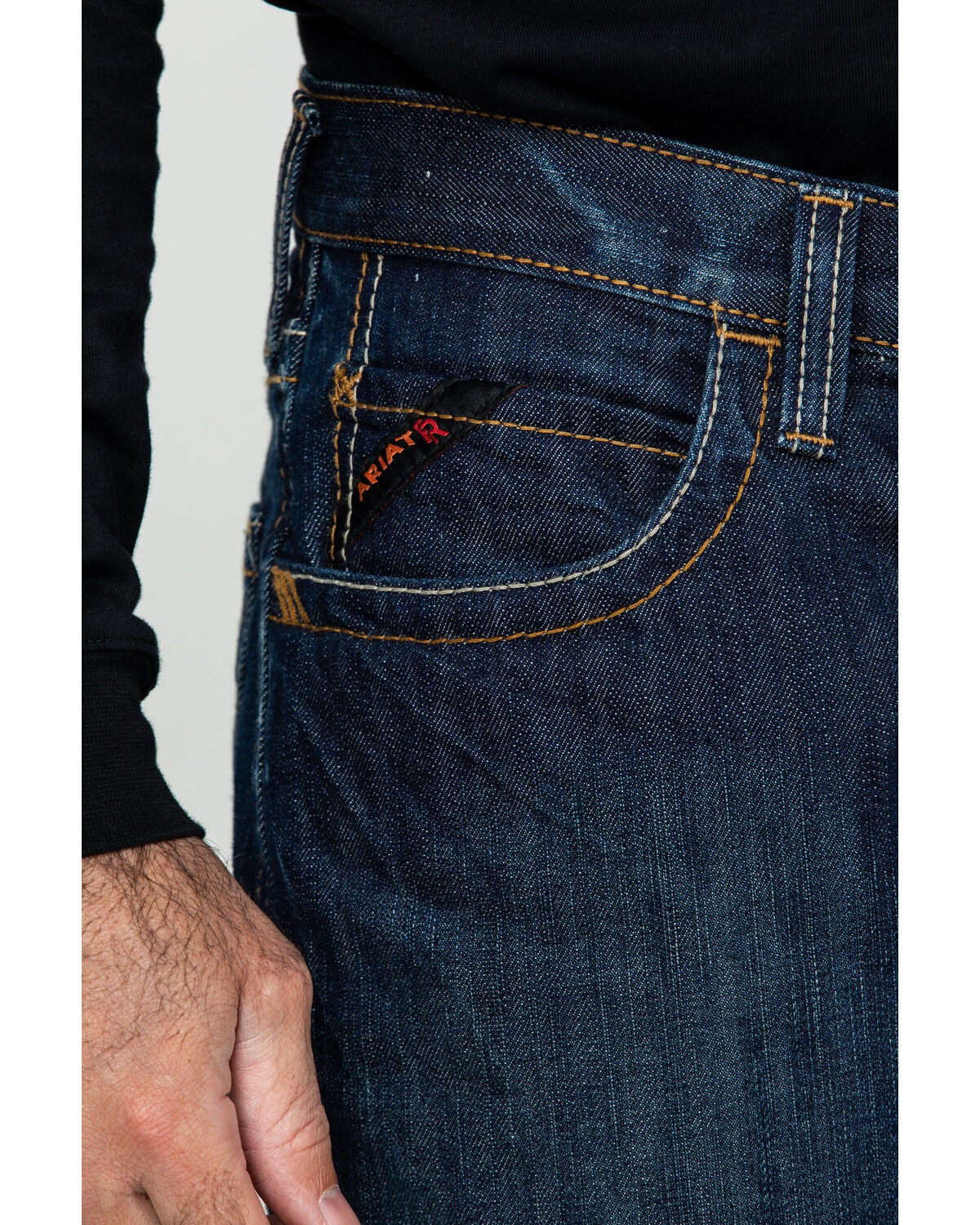 Image #2 - Ariat Men's FR M4 Shale Low Rise Work Jeans, Indigo, hi-res