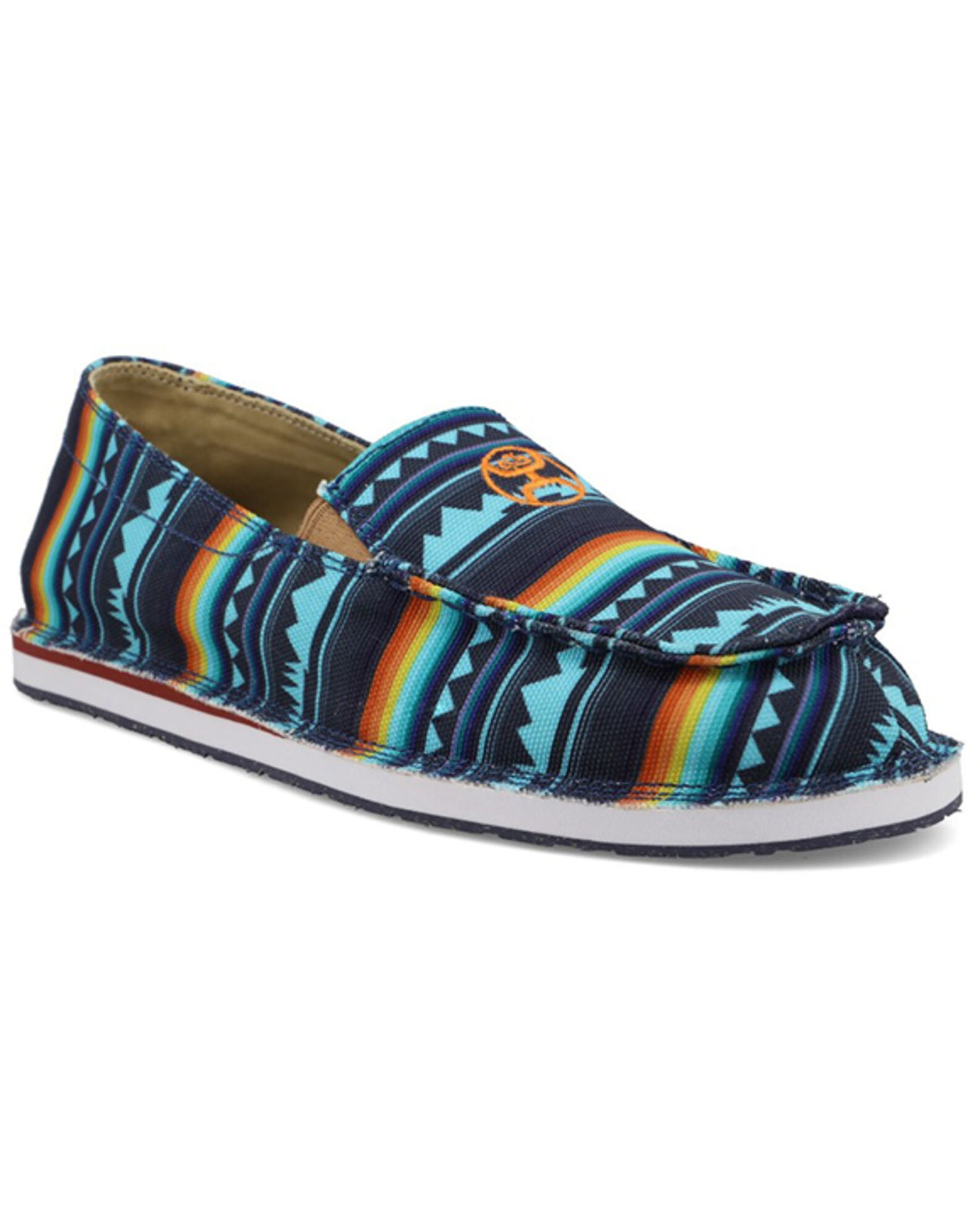 HOOey Women's Geo Landscape Slip-On Moc Toe Casual Shoes