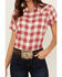 Image #3 - Ariat Women's Billie Jean Gingham Short Sleeve Button-Down Western Shirt, Red, hi-res