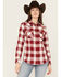 Image #1 - Wrangler Retro Women's Boot Barn Exclusive Long Sleeve Snap Western Flannel Shirt, , hi-res