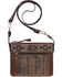 Image #1 - American West Women's Brown Southwestern Arrow Trail Rider Crossbody Bag , Distressed Brown, hi-res