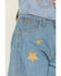 Image #2 - Wrangler X Lainey Wilson Women's Medium Wash High Rise Cowboy Embroidered Denim Shorts, Medium Wash, hi-res