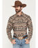 Image #1 - Cody James Men's Ironwood Southwestern Long Sleeve Snap Flannel Shirt - Tall, Brown, hi-res