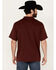 Image #4 - RANK 45® Men's Herringbone Short Sleeve Polo, Burgundy, hi-res