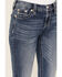 Image #4 - Miss Me Women's Dark Wash Mid Rise Dreamcatcher Pocket Bootcut Stretch Denim Jeans, Dark Wash, hi-res