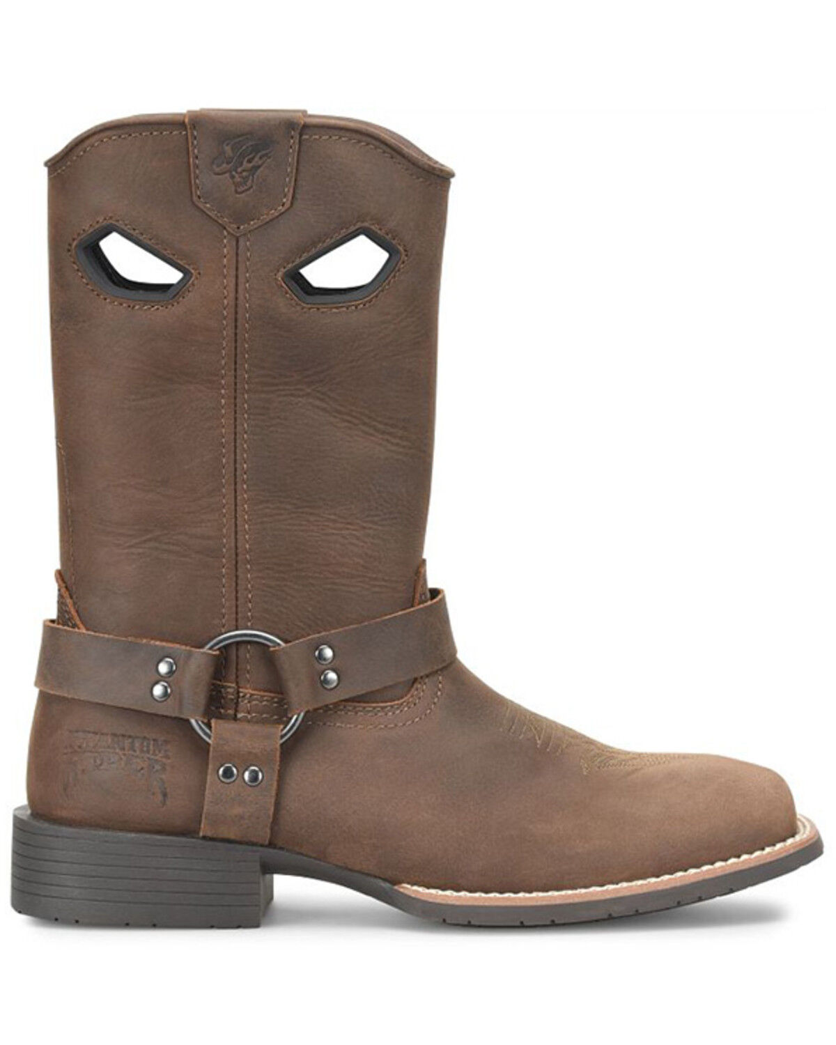 Image #2 - Double H Men's Kelliher Motorcycle Boots - Broad Square Toe, Brown, hi-res